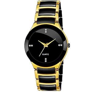 MOKSHA Analogue Black Dial Basics Wrist Watch for Men - IIK BK Gold Men ...