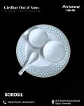Opalware Flare Series Dinner Set By Borosil 37 Pcs-selina Green Serving