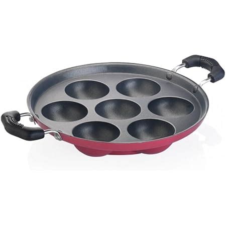 Premier Non-Stick Cookware - Paniyaram Pan Small with 7 Holes (With ...