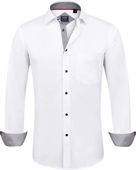 Alimens & Gentle Mens Long Sleeve Dress Shirts Wrinkle Free Casual ...