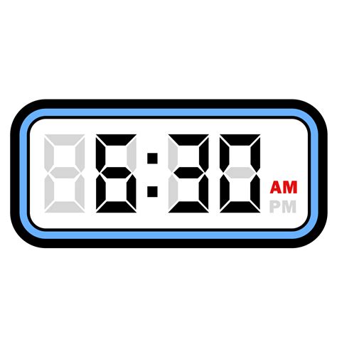Digital Clock Time at 6.30 AM, Digital Clock 12 Hour Format 32048463 PNG