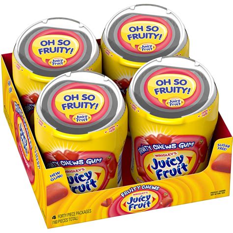 Amazon.com : Juicy Fruit Gum Mixies Fruity Chews Sugarfree Bottle, 15 ...