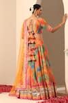 Buy Orange Georgette, Net Tassels, Gota Patti Sweetheart Gul ...