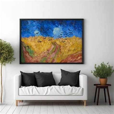 Buy Wheatfield With Crows 1890 By Vincent Van Gogh - Black Frame Online ...