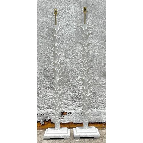 Vintage Coastal Palm Tree Floor Lamps, a Pair For Sale at 1stDibs