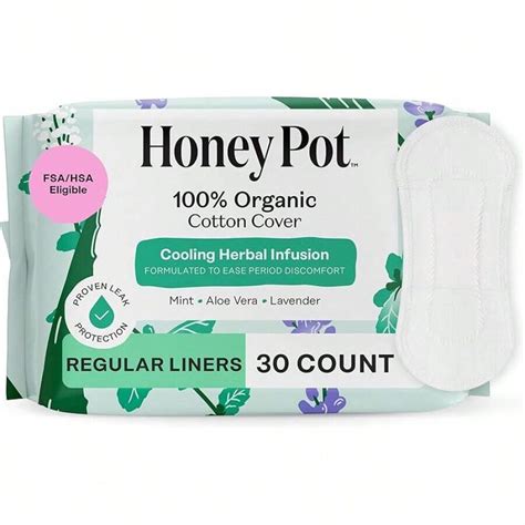 The Honey Pot Company - Herbal Sanitary Pads For Women - Regular Flow W ...