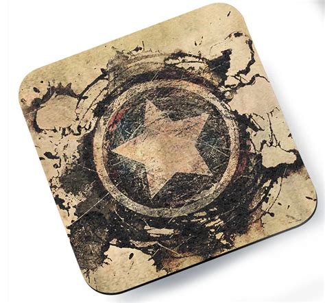 Macmerise Symbolic Captain Shield 10 X 10 cm Coasters Multicolour 12Y+
