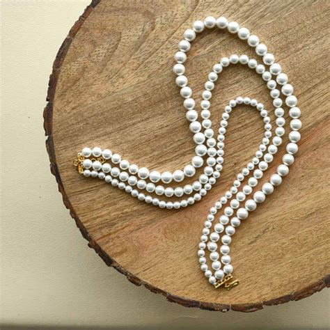 Three Layered Pearl Necklace – Elaa