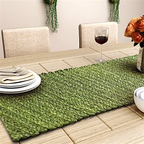 Buy Unravel India Sabai Grass Olive Table Runner Online at Low Prices ...