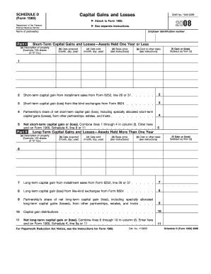 Schedule D Form 1065 - Blank Fillable Template | Fill Out, Print ...