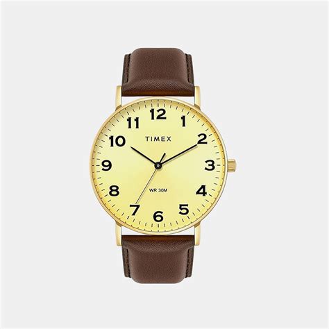 Timex Classics Champagne Round Dial Analog Men's Watch, TWTG12203
