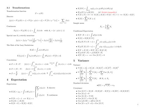 Image result for Probability Math Cheat Sheet