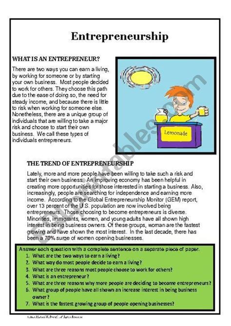 Entrepreneur High School Worksheets 的图像结果