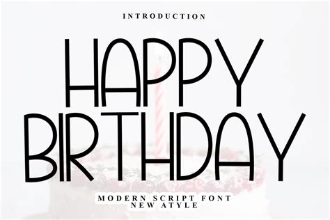 Happy Birthday Font by Inermedia STUDIO · Creative Fabrica