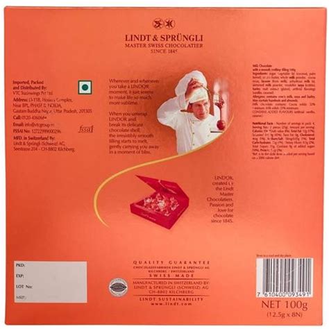 Lindt Lindor Milk Chocolates, Gift Box, 100 G