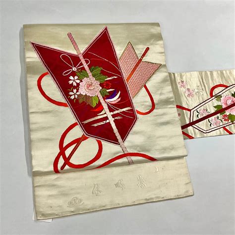 矢羽根に願いをこめて＊アンティーク名古屋帯 A235 | kimono tento