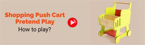 Wooden Shopping Cart for Toddlers | 2 Years + | Wooden Toys By shumee ...