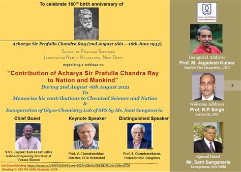 SPS is celebrating the 160th Birth Anniversary of Acharya Sir Prafulla ...