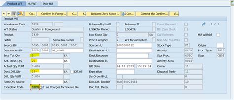 SAP EWM Exception: Over-Under picking with Auto-delivery adjust.