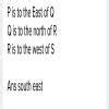 p@q means q is to the right of p at a distance of 10 metre p#q means q ...