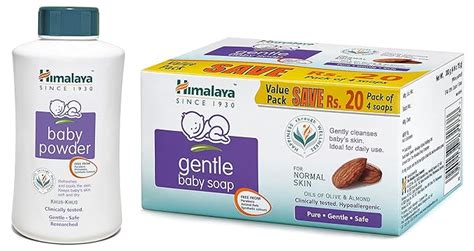 Himalaya Baby Powder, 700g and Gentle Soap Value Pack, Pack of 4 * 75g ...