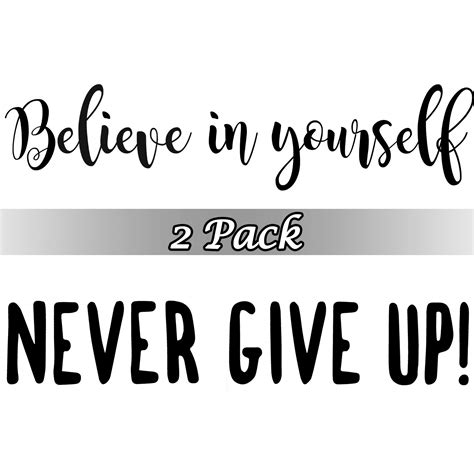 Buy 2 Sheets Vinyl Wall Quotes Stickers Believe in Yourself ...