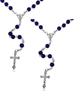 Airtick Set Of 2 Blue 6mm Stone Rosary Holy Christ Jesus Cross Isa ...