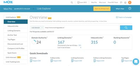 Analyze Your Link Profile With Moz's Link Explorer