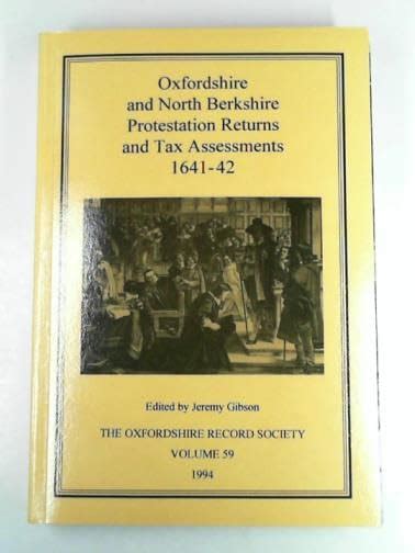 Buy Oxfordshire and North Berkshire Protestation Returns and Tax ...