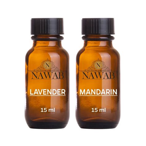 NAWAB Essential Aroma Diffuser Oil (Lavender and Mandarin - 15ml Each ...