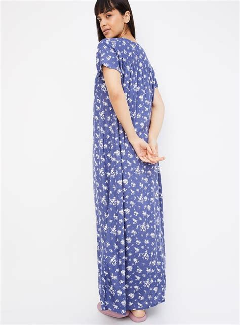 Buy Women Floral Printed Nightgown Online at just Rs. 899.0 ...