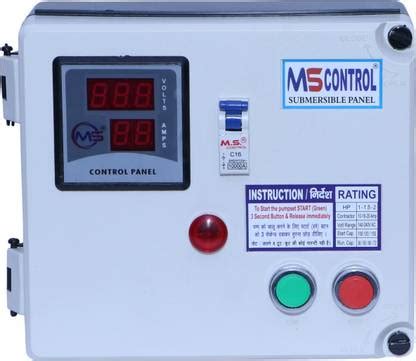 M S control 1 HP Single phase Digital panel pump/starter Submersible ...