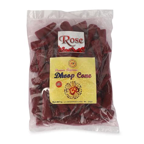 Premium Dhoop Cone Long Lasting Rose Fragrance 125 dhoop Cones for Puja ...