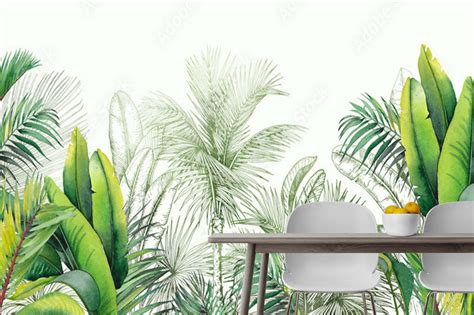 Green Banana Leaf Tropical Wallpaper – Myindianthings