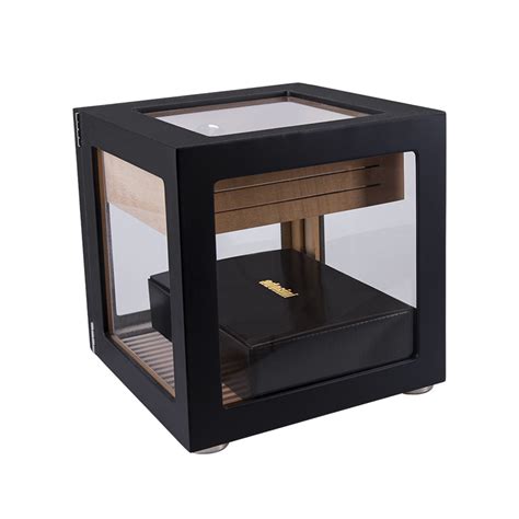 Adorini Humidor Cube Black DeLuxe | ExcaliburCigars