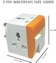 EMBox 3 Pin Multi Plug Socket-Universal Travel Adapter with Individual ...