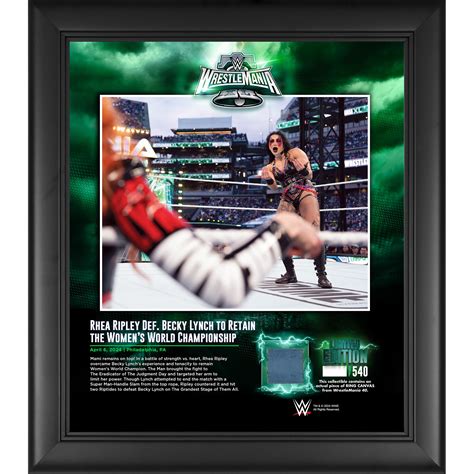 Rhea Ripley WWE Framed 15" x 17" WrestleMania 40 Night 1 Collage with a ...