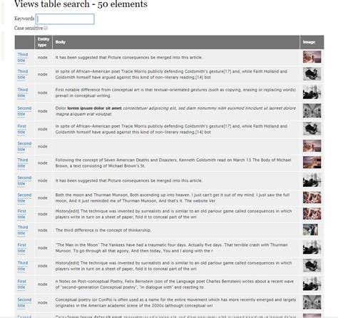 Image result for Search Table