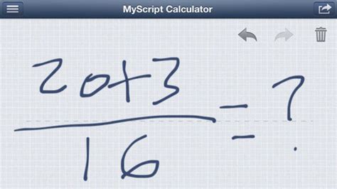 MyScript Calculator 2 Review 的图像结果