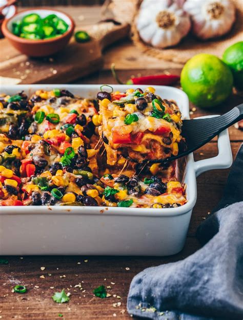 Mexican Tortilla Casserole (Vegan Enchilada Lasagna) - Bianca Zapatka ...