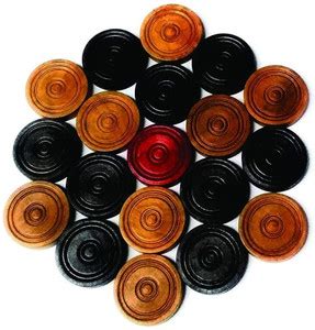 Legacy Set of 27 WOODEN Carrom Coins With 1 Tournament /professional ...
