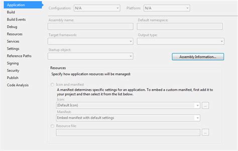 Image result for Project Properties Visual Studio