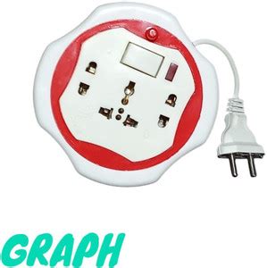 GRAPH 1+2 SOCKET Board With Cable 3 Socket Extension Boards Price in ...