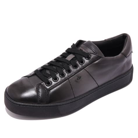 1872AC sneakers uomo SANTONI leather black shoes men