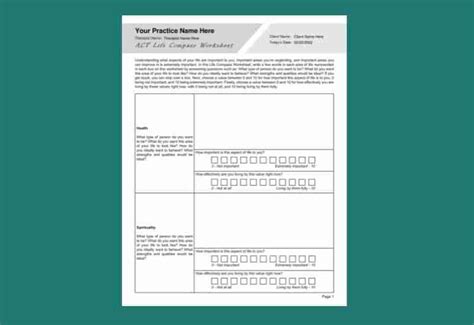 Image result for Life Compass Worksheet Values