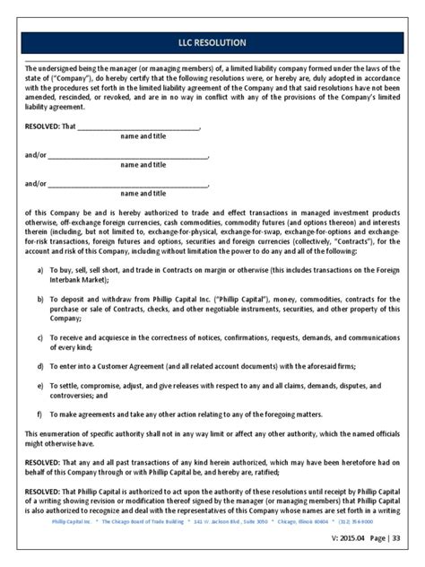 LLC Member Resolution Template 的图像结果