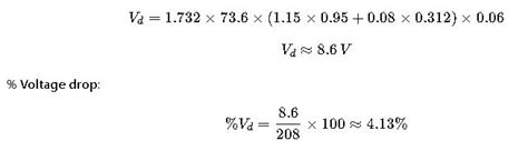 Image result for Three-Phase Voltage Drop Calculation