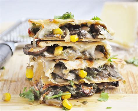 Mushroom Corn Truffle Quesadillas - Honey, Whats Cooking