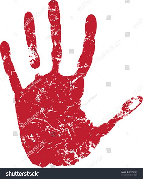 Blood On Hand Print Vector Stock Vector 25152121 - Shutterstock