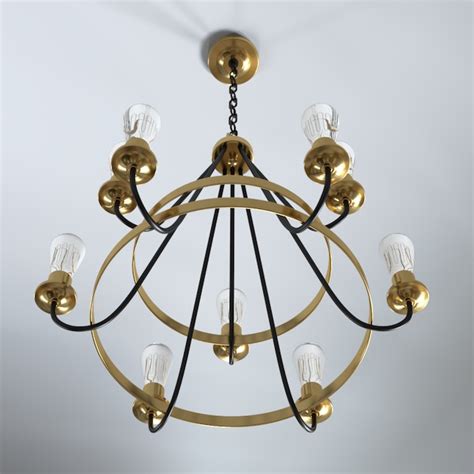 Craftmade Randolph 9-Light Black Transitional Chandelier 50329-FBSB at ...